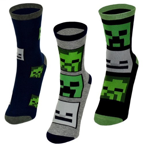 ponožky chlapčenské ponožky MINECRAFT 3-pack 31/34