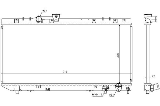 64775/NIS - Радиатор двигателя nissan toyota celica 2.0 10.89-