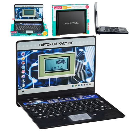 Komputerek laptop edukacyjny dla dzieci pl-ang 98 zabaw nauka języka