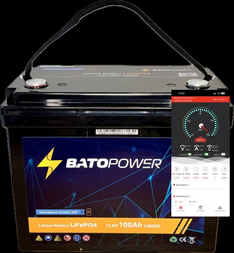 Lifepo4 літієва батарея 100ah bms 12v 100ah bluetooth краще ніж agm