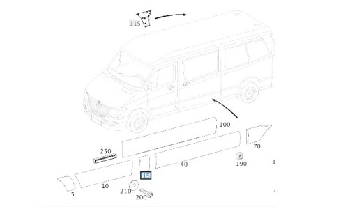 A9066901282 - Декоративная планка Mercedes Sprinter OE 9066901282