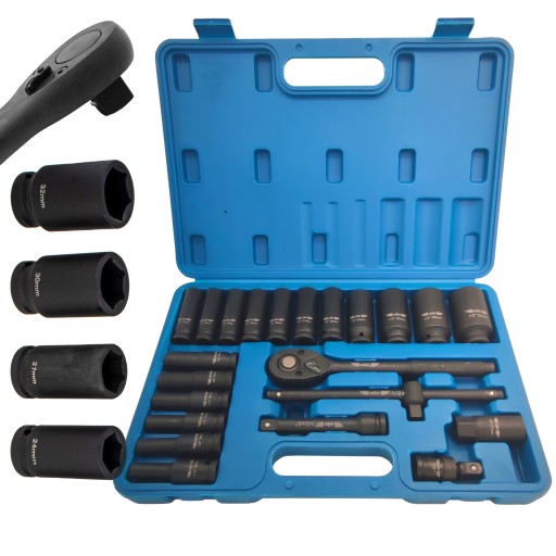 НАСАДКИ ADLER УДАРНЫЕ НАСАДКИ С ТРЕЩОТКОЙ 23шт. 1/2' 8-32мм