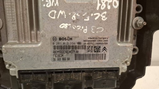 control unit of the engine computer 0281013334 Citroen Peugeot 1.6 HDI