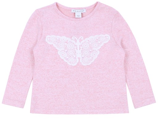 Púdrový sveter s motýlikom 4-5 rokov 110 cm