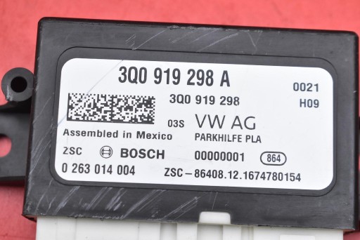 unité de commande électronique uce module stationnement PDC 3Q0919298A 0263014004 SKODA KODIAQ 1 et 16-21