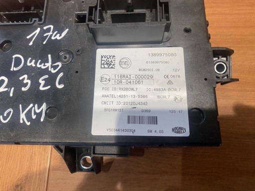 Y50344143030 - Ducato Boxer Jumper 14 — модуль BCM 1389975080