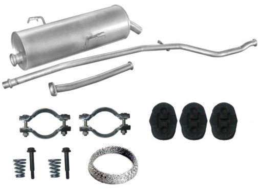 PEUGEOT 206 1.1 1.4 2000 - 06 ГЛУШНИК КОМПЛЕКТ ТРУБА