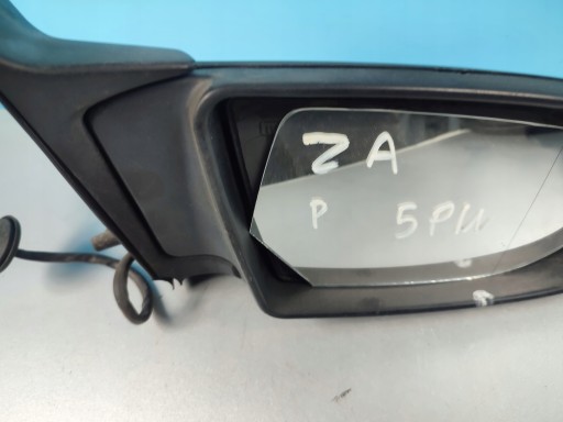 mirror right OPEL ZAFIRA A 5 PIN black MAT