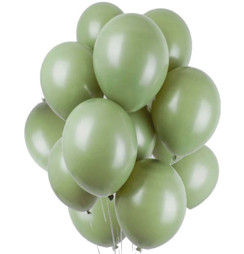 НАБІР ПОВІТРЯНИХ КУЛЬОК GREEN OLIVE LARGE 12\