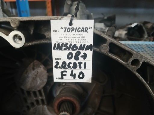 gearbox, OPEL INSIGNIA 08- 2.0CDTI F40