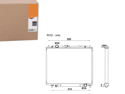 NRF53666(EXT) - РАДИАТОР NRF MITSUBISHI PAJERO 2.8TD 94- NRF