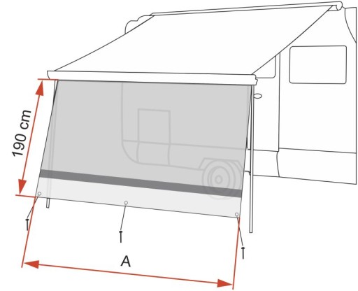 FI08184-10- - Сонцезахисний крем для тенту для кемпера Sun View XL 550 - Fiamma