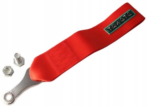 Ремень буксировочный крюк Takata ремень красный drift