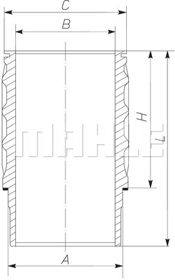061 00101 - Гильза цилиндра (127мм, с уплотнительными кольцами) SCANIA P, G, R, T, IRIZAR, OMNICITY