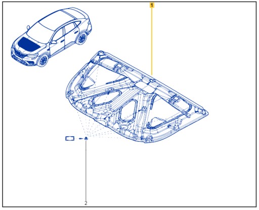ЗВУКОІЗОЛЯЦІЯ КАПОТА RENAULT ARKANA OE 658409831R