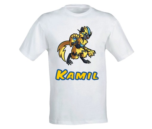 Koszulka T-shirt Pokemon Zeraora Nadruk + Imię 128