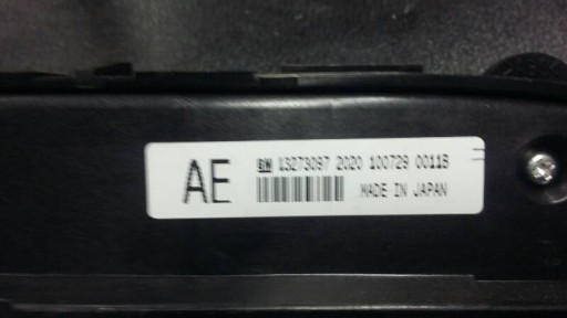 PANEL air conditioning devices 20765753 OPEL ZAFIRA C