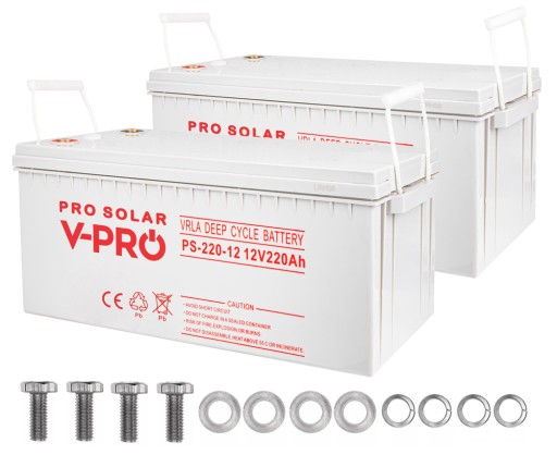 2x вольтовые батареи глубокого цикла, польша, vpro, 220 ач, инверторный преобразователь ибп