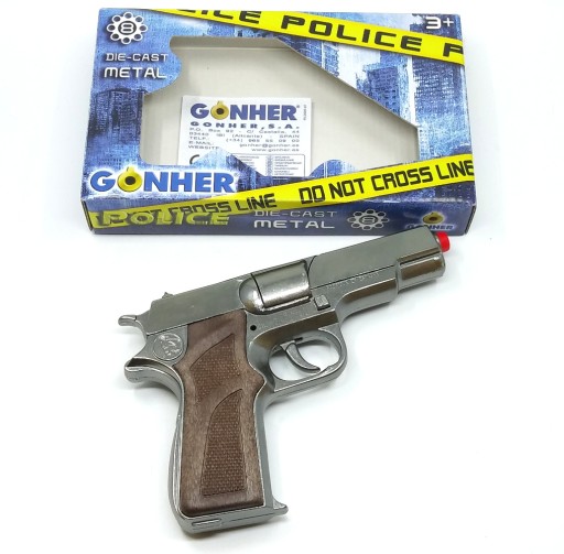 Pistolet police métal enfant 8 coups - Révolver Gonher 125