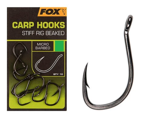 FOX CARPS HOOK STIFF RIG BEAKED 6