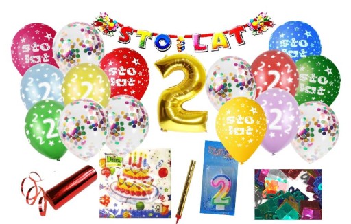 JOYY TWO YEAR OLD Набір на 2-й день народження з повітряними кулями