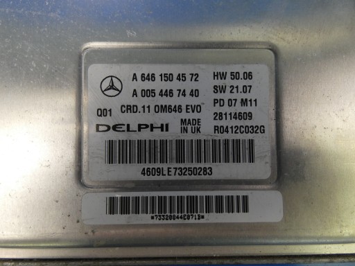 MERCEDES C W204 2.2 CDI 646 computer Motore