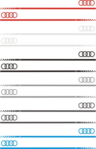 AUDI універсальні ремені 194см Тюнінг наклейки