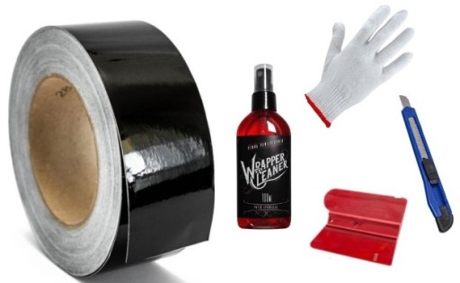 3M лента черный глянец рулон 10M пленка DECHROMING