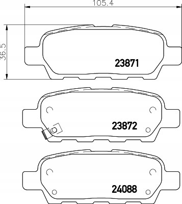 HAM KOCKY MINTEX MDB2261 NISSAN X-TRAIL 2.0, 2.2D