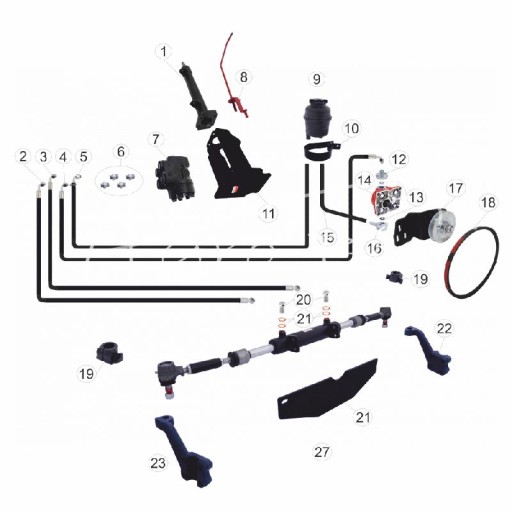 KAT00200 - ПОДДЕРЖКА URSUS C-330 ПЛОСКИЙ ОСЕВОЙ КОМПРЕССОР ORBITR