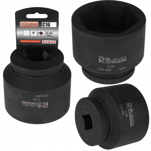 ГОЛОВКА RICHMANN 1 ДЮЙМ, 70 ММ УДАРНАЯ ГОЛОВКА, 6-СТОРОННЯЯ ХРОМОМОЛИБДЕНОВАЯ СТАЛЬ C1692