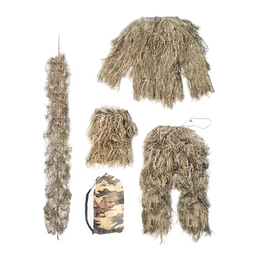 Prevlekovaná bunda pre dospelých Ghillie Suit s úložnou taškou 190