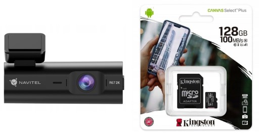 Navitel R67 2K Регистратор автомобильная камера Видео Wi-Fi + карта 128 ГБ