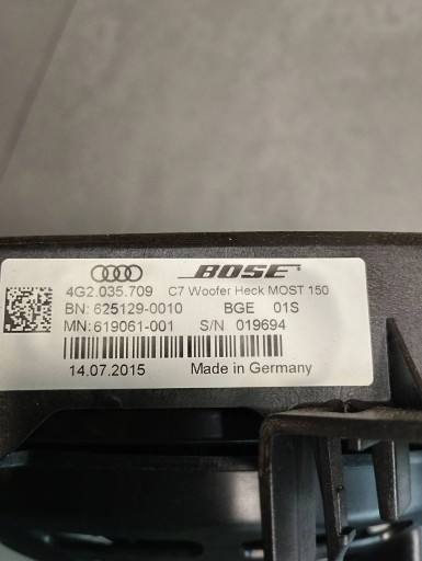 AUDI A6 C7 speakers amplifier BOSE 4G5035223B