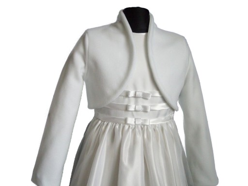 Полярне болеро з коміром-стійкою для Першого Причастя, фліс, 140 р