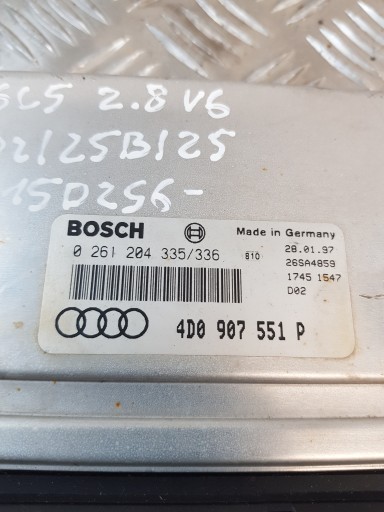 control unit of the engine AUDI A6 C5 2.8 V6 4D0907551P