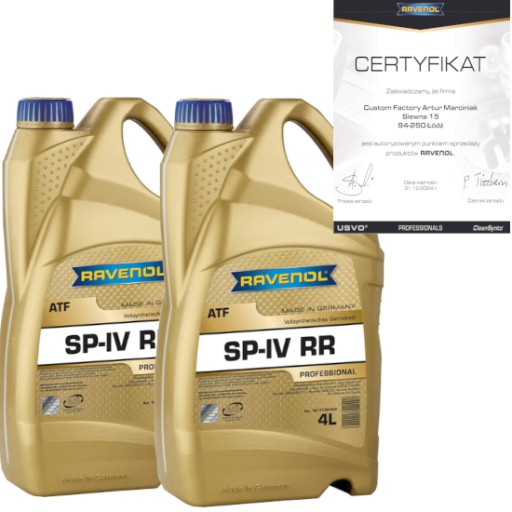 1211138-004 - Ravenol atf sp-iv rr 8l - трансмісійне масло hyundai kia 8 speed