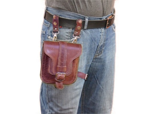 Поясна сумка для ніг P3 BROWN 6