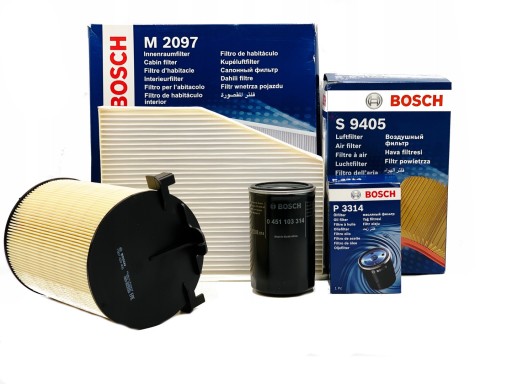 P3314 S9405 - Комплект фильтров vag audi vw skoda 1.6 102km фильтры bosch