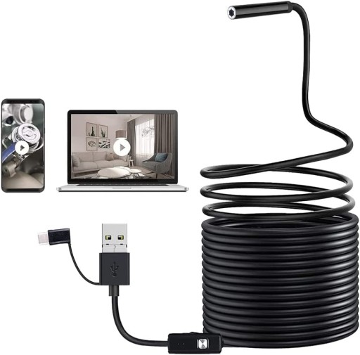 3 в 1 USB Type-C, 8 мм, 1200P інспекційна камера,