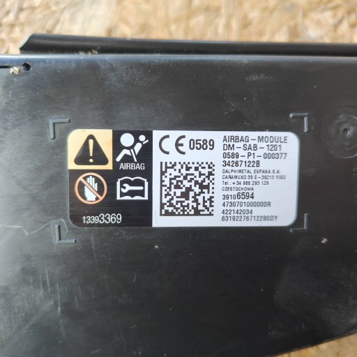 Opel Crossland X airbag luft seitlich rechts sitz 34267122B