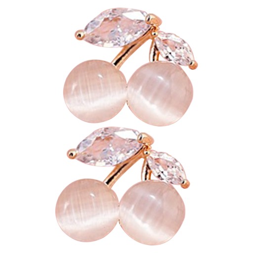 Модні дівочі сережки, котяче око, шпильки вишні