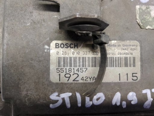 computer control unit of the engine Fiat Stilo 1,9 JTD 0281010337