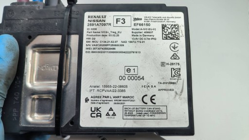 module 2591A7097R navigation devices DACIA BIGSTER and