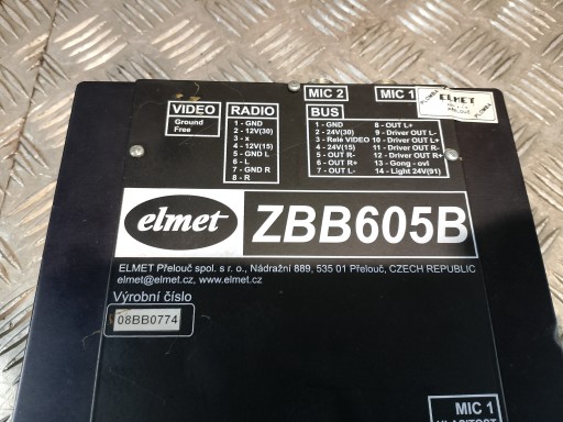 Verstärker AUTOBUSOWY ZBB605B ELMET