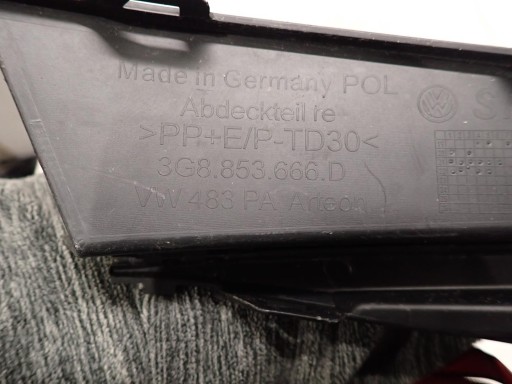 grid of a bumper right VW ARTEON LIFT 2020- 3G8853666D