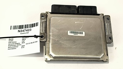 computer of the engine ECU 9818035080 2.0 BlueHDI PEUGEOT 508 II