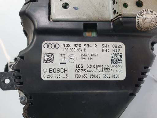 dials clock 4G8920934R EU AUDI A6 C7 LIFT