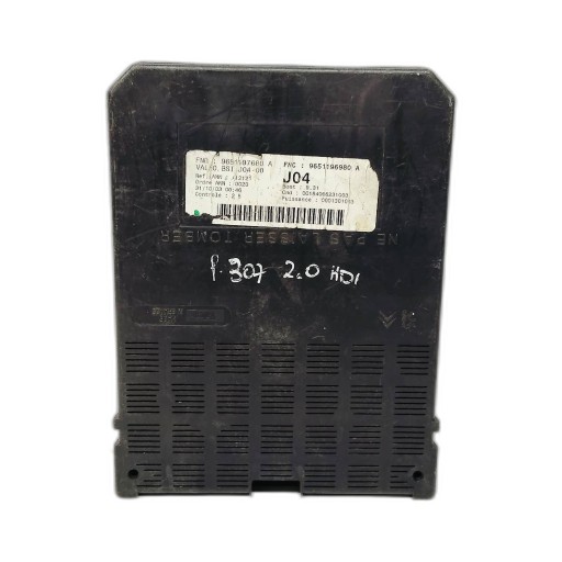 module BSI compartment of fuses Peugeot 307 2.0 HDI 9651196980A