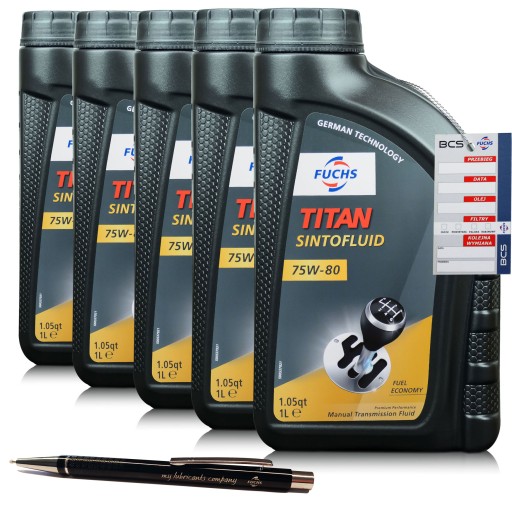 5 литров fuchs titan sintofluid 75w80 - трансмиссионное масло - 5л